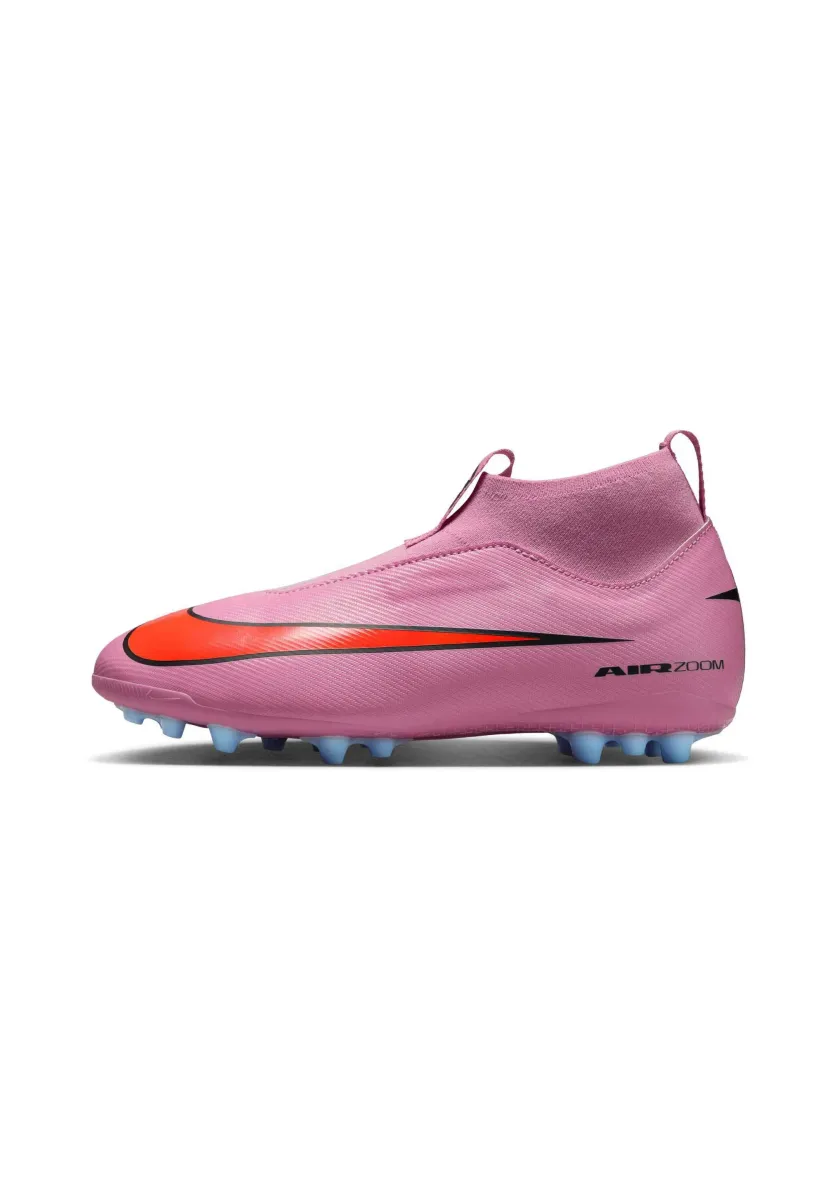 HARTPLATZ JR. MERCURIAL SUPERFLY 10 ACADEMY AG - Fußballschuhe für festen Untergrund - magic flamingo total crimson black