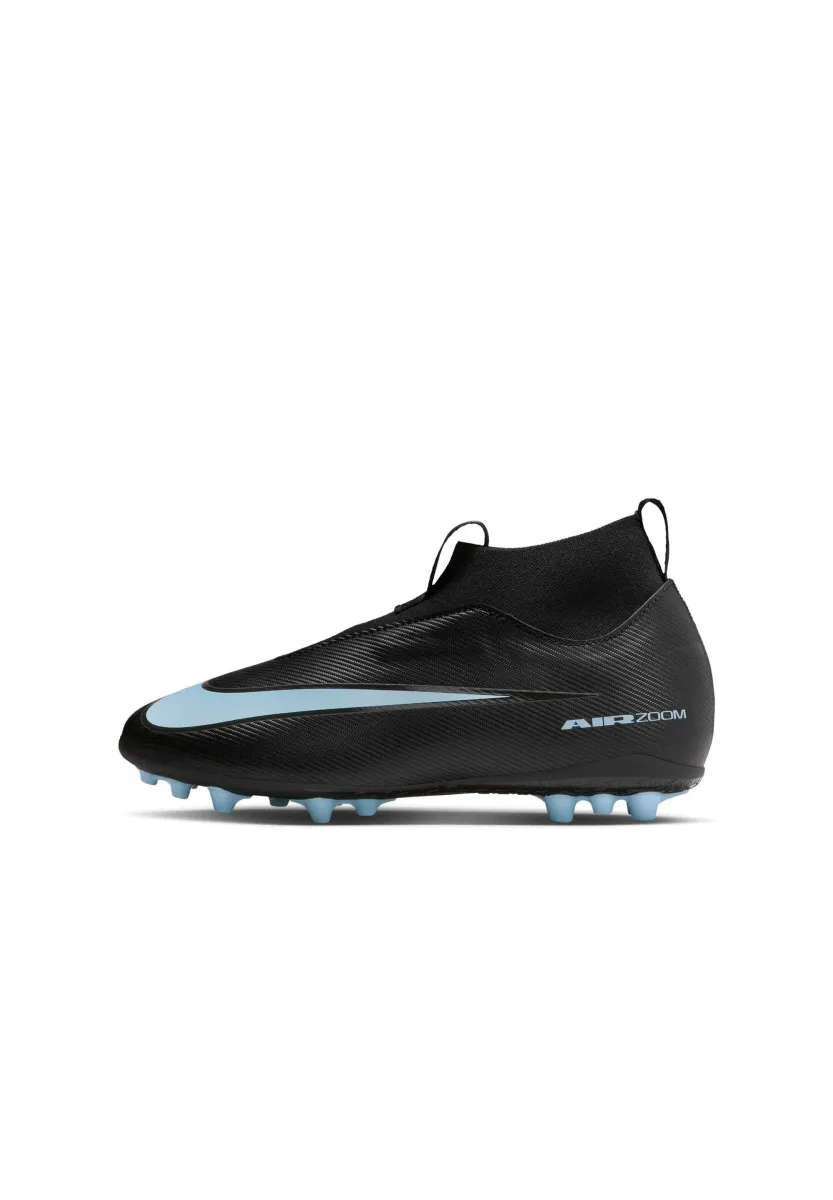 HARTPLATZ JR. MERCURIAL SUPERFLY 10 ACADEMY AG - Fußballschuhe für festen Untergrund - black ice blue