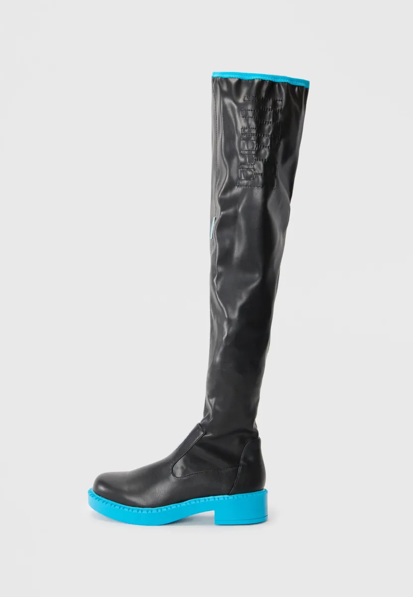 HATSUNE MIKU - Overknees - black/blue