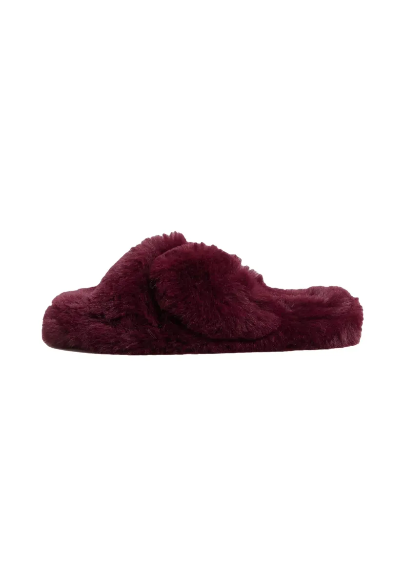 Hausschuh - berry red