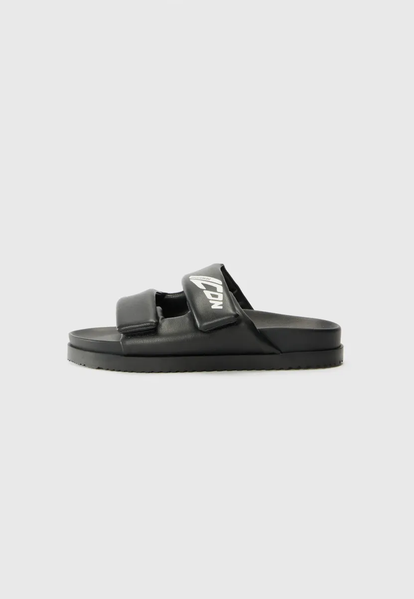 Hausschuh - nero/bianco