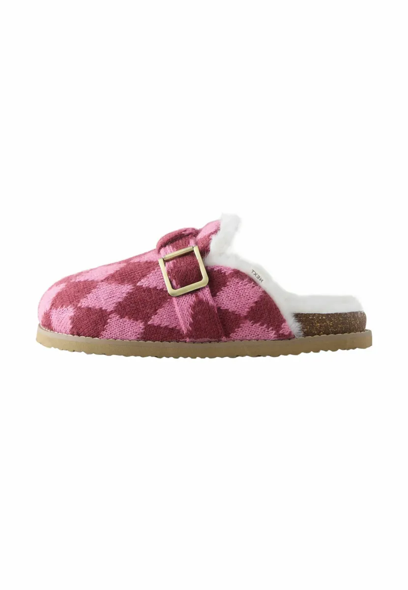 Hausschuh - pink argyle