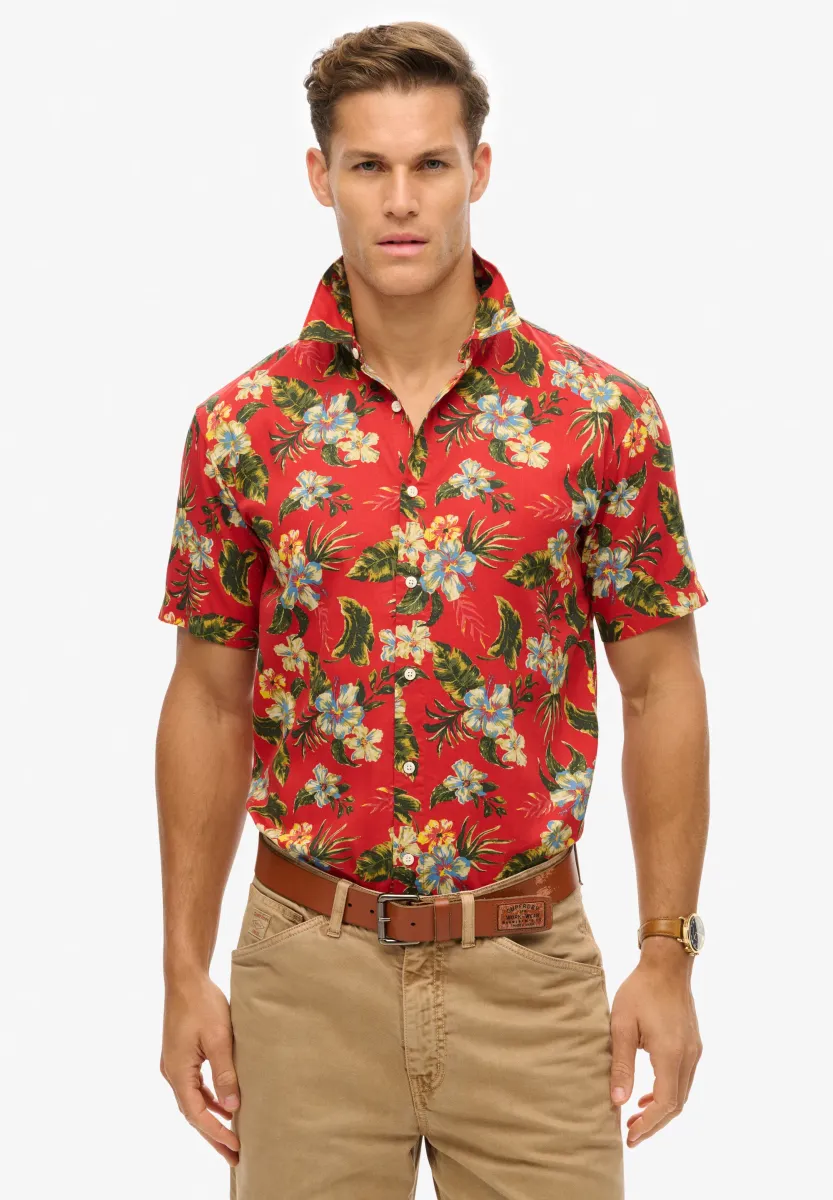 HAWAIIAN PRINTED - Hemd - botanical red