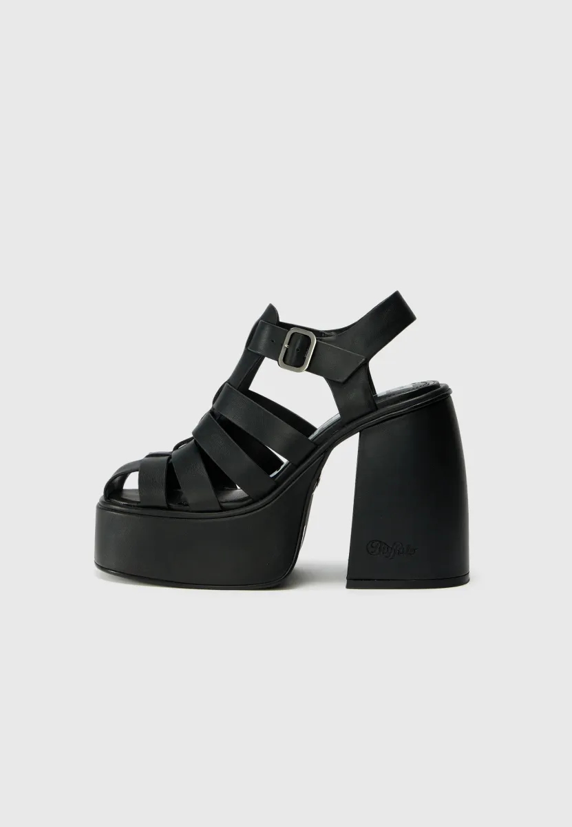 HEART FISHER - Plateausandalette - black