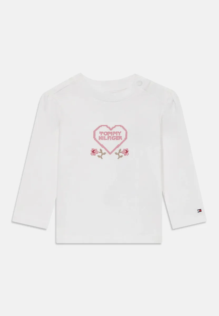HEART GRAPHIC TEE UNISEX - Langarmshirt - white