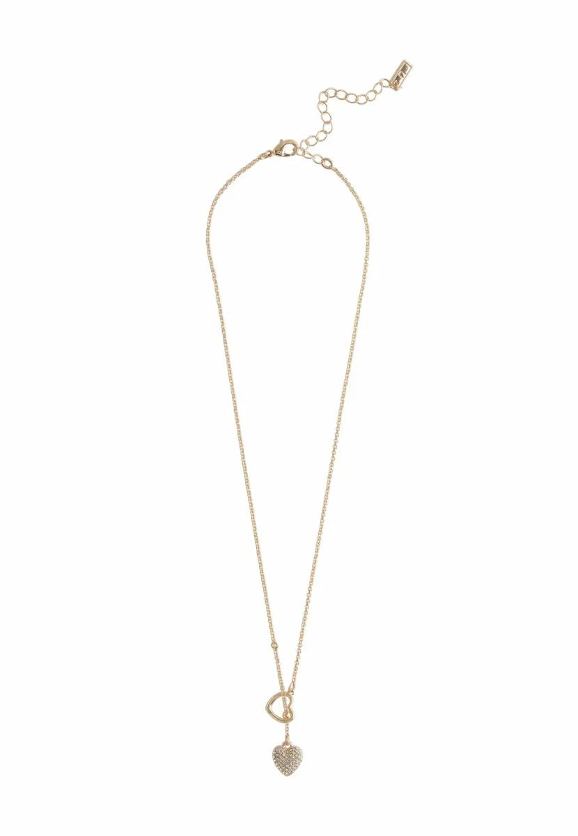 HEART THREAD THROUGH LARIAT  - Halskette - gold tone