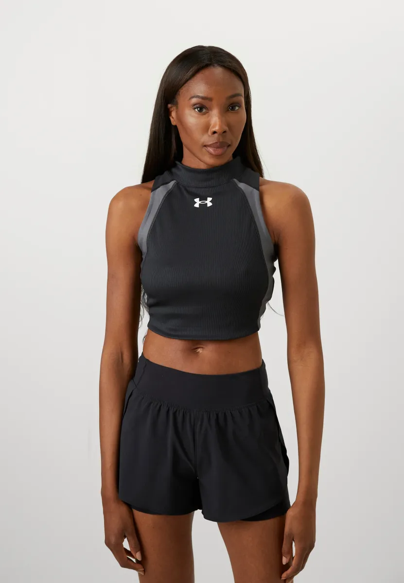 HEATGEAR RIB - Top - black/castlerock/white