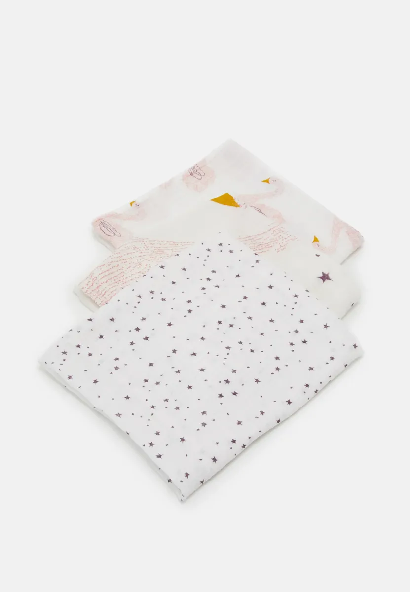 HEAVENLY SOFT SWADDLE LITTLE WATER SWAN 3 PACK UNISEX - Mullwindel - purple