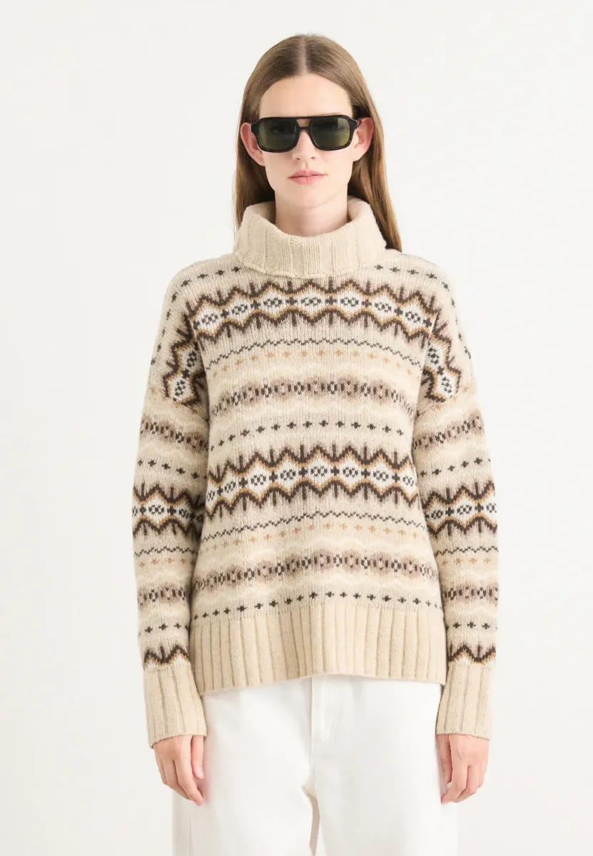 HELEN JUMPER - Strickpullover - birch/multi-colour