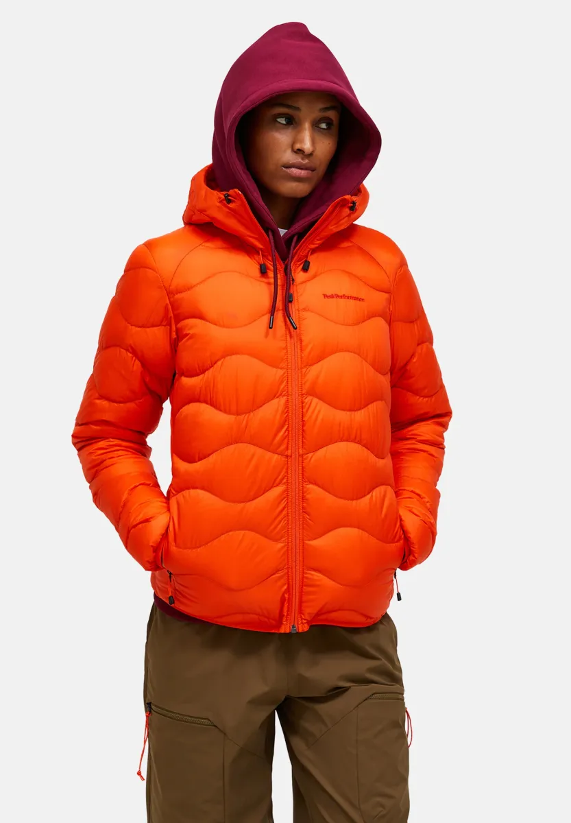 HELIUM HOOD JACKET - Daunenjacke - orangerot
