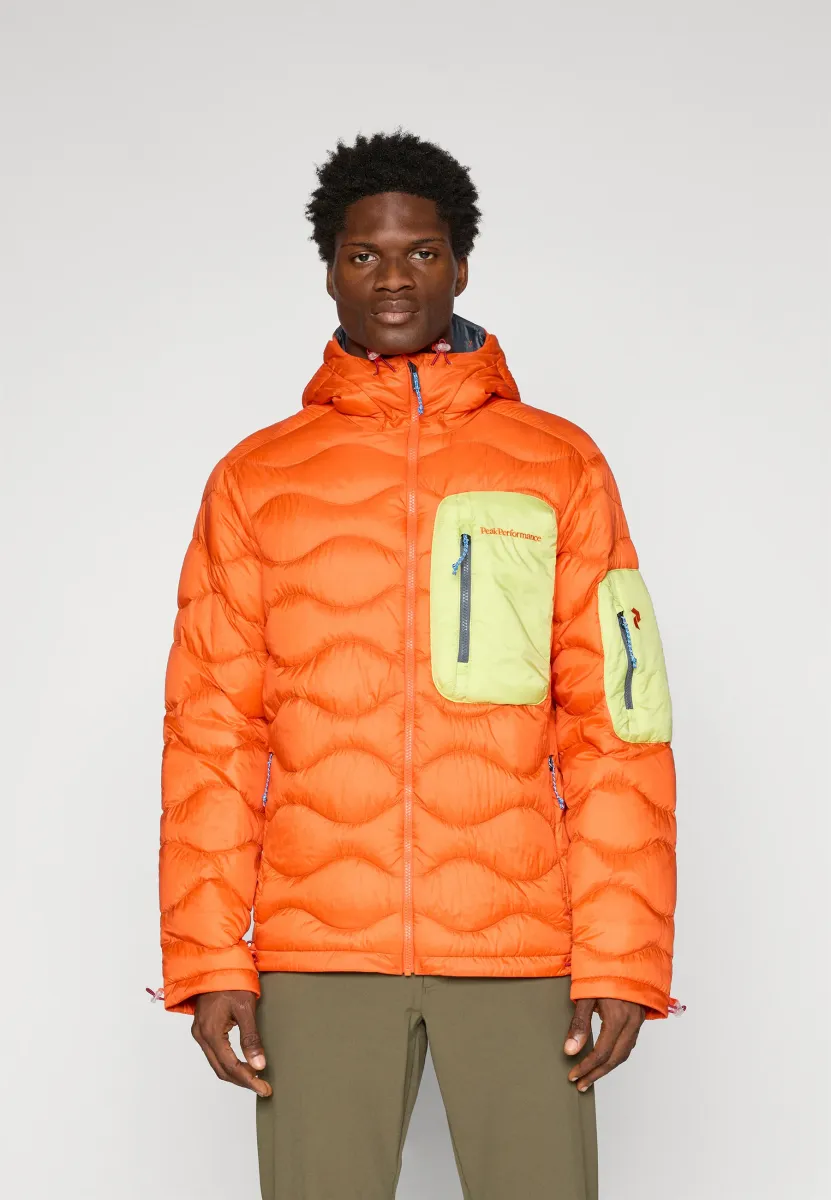 HELIUM UTILITY HOOD JACKET - Daunenjacke - solar burst/crystal green