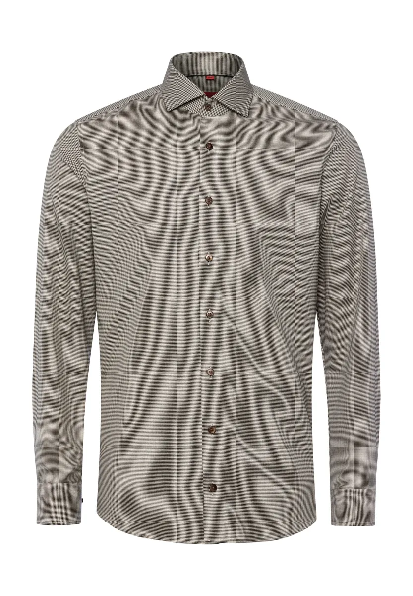 Hemd - beige schwarz
