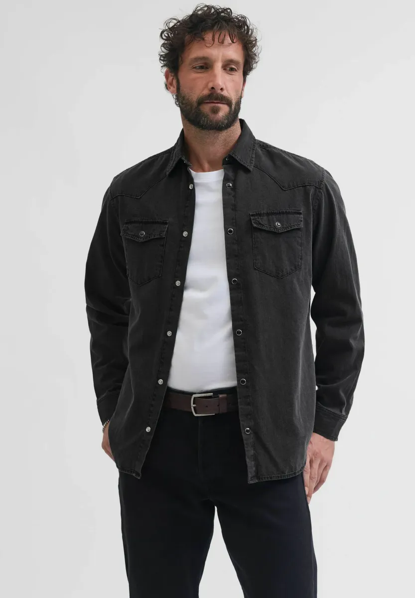 Hemd - black denim
