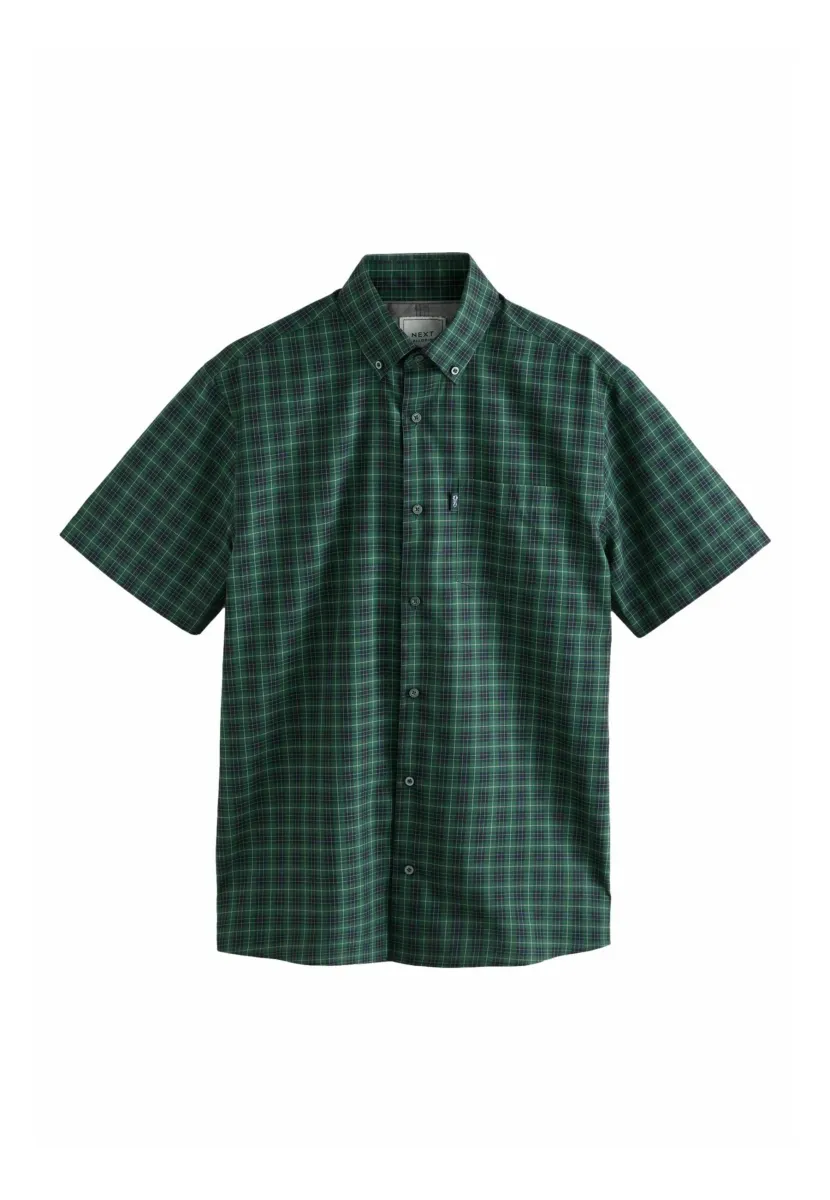 Hemd - black green mini check