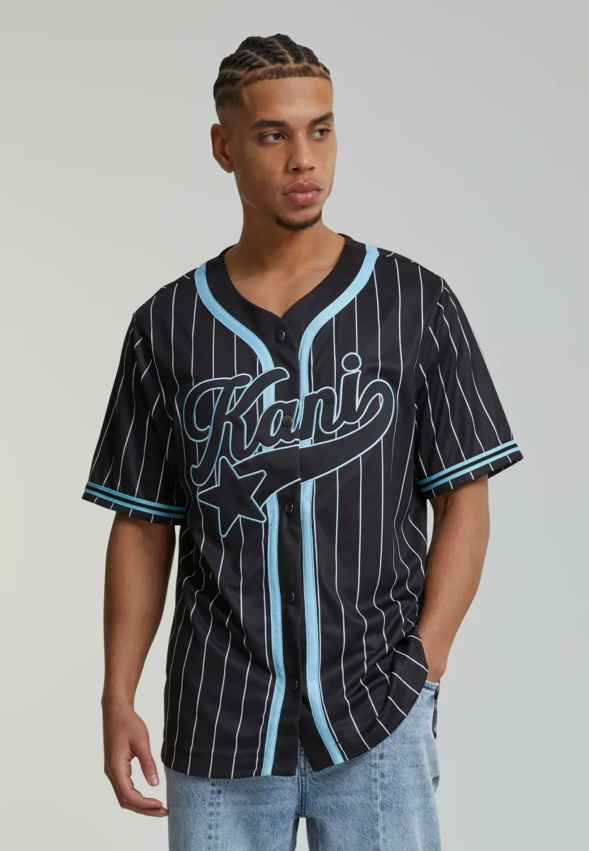 Hemd - black lightblue