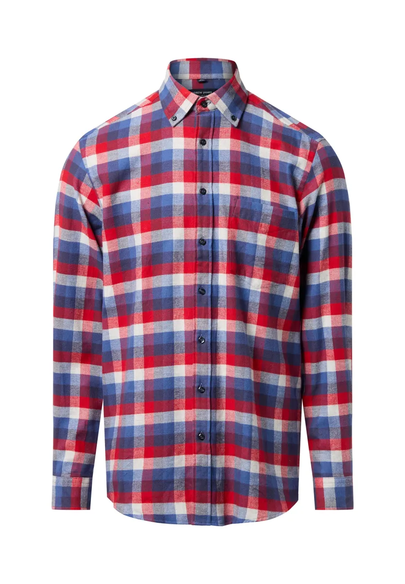 Hemd - blau/rot