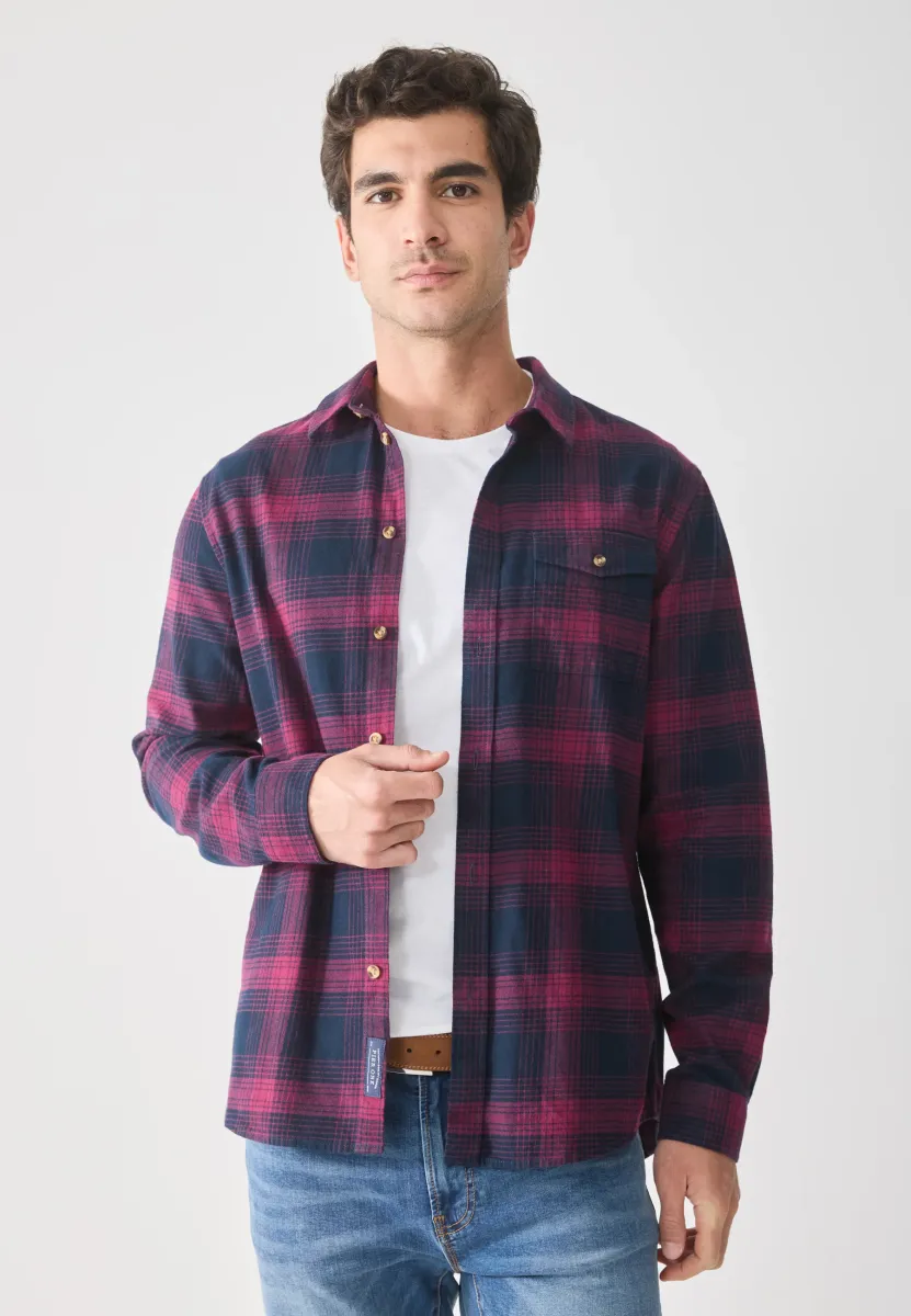 Hemd - bordeaux/blue