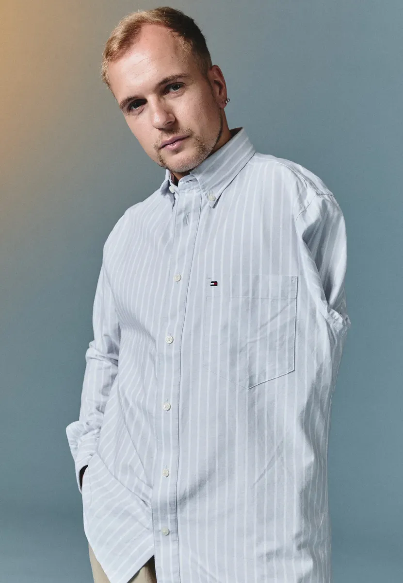 Hemd - breezy blue/white