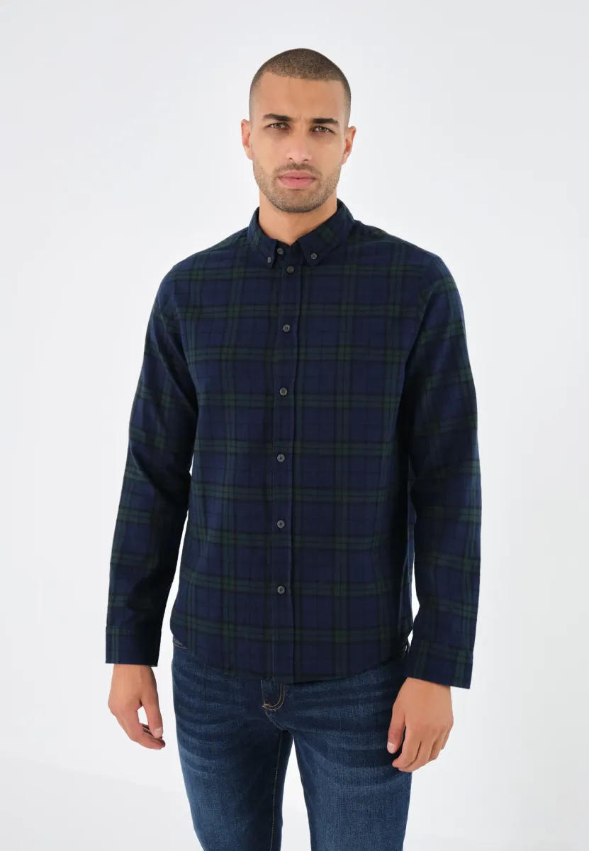 Hemd - dark blue/green