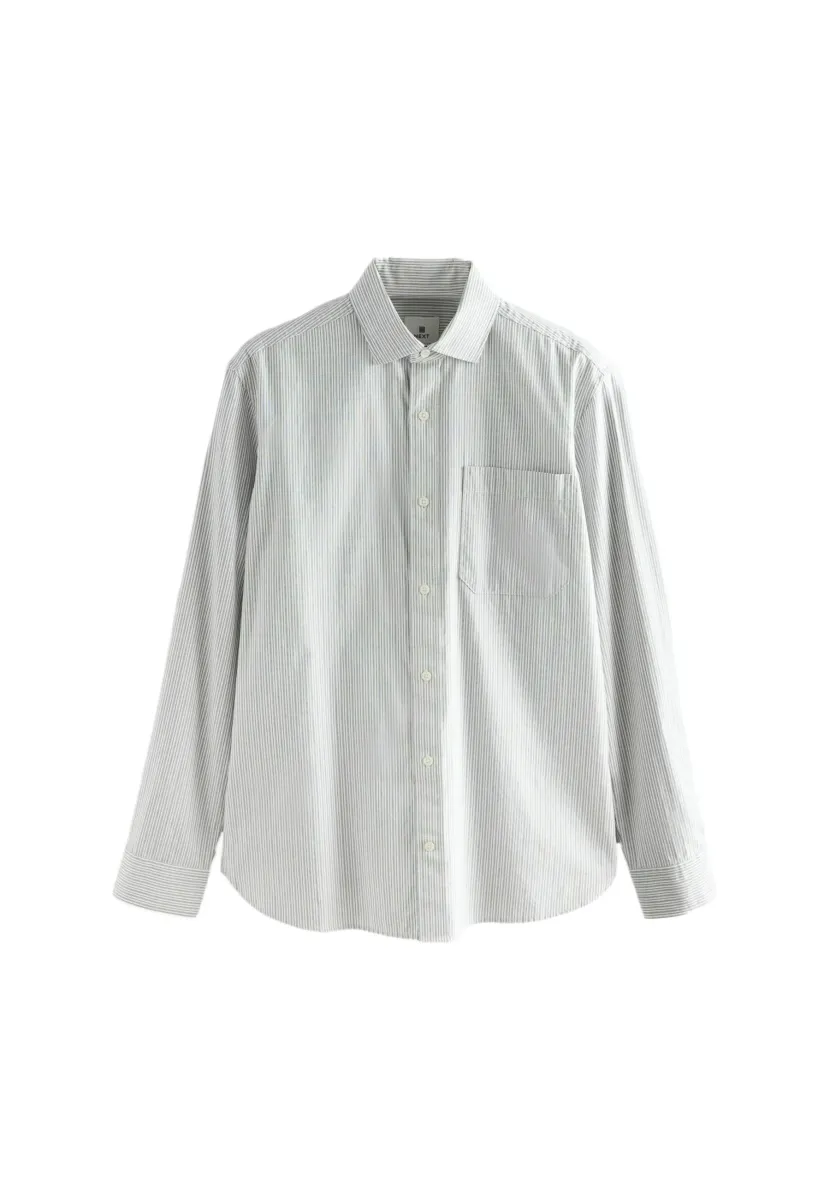 Hemd - grey fine stripe
