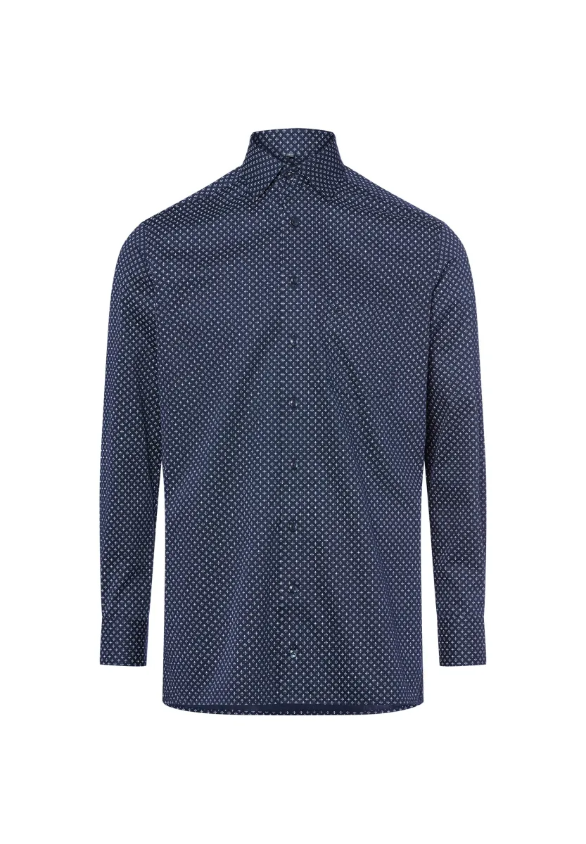 Hemd - marine hellblau
