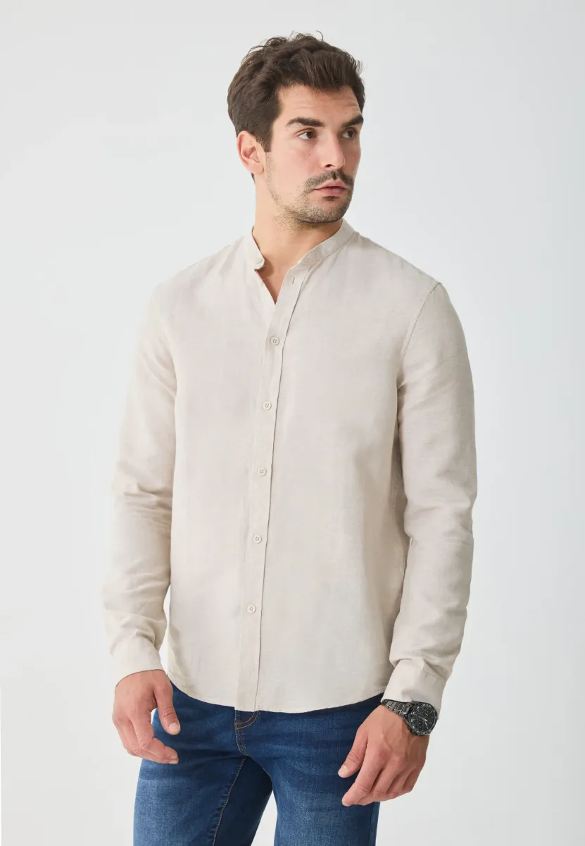 Hemd - mottled beige