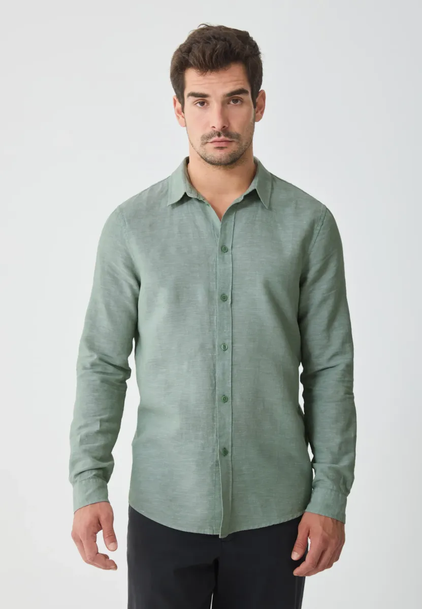 Hemd - mottled light green