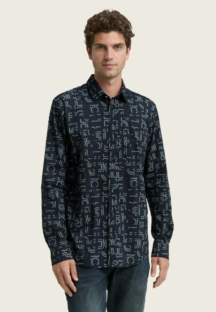 Hemd - navy irregular design
