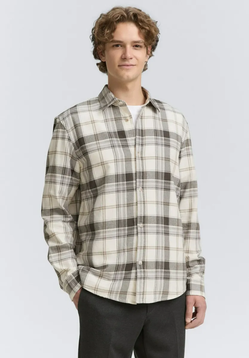 Hemd - off white check