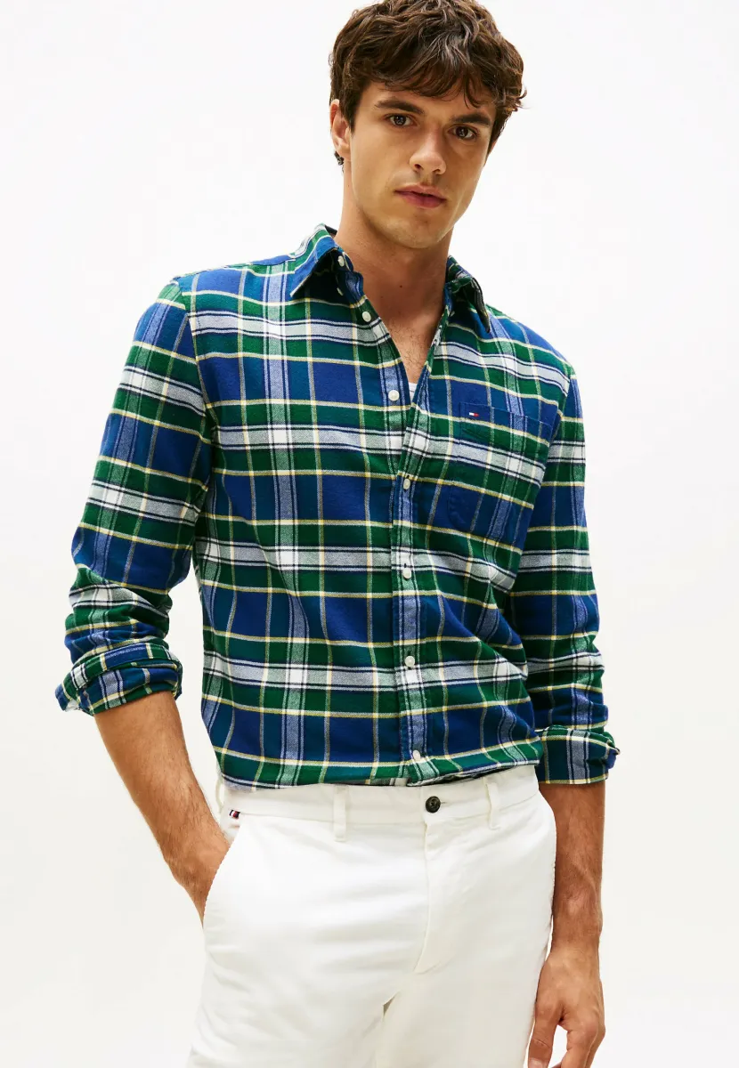 Hemd - ornamental green   check