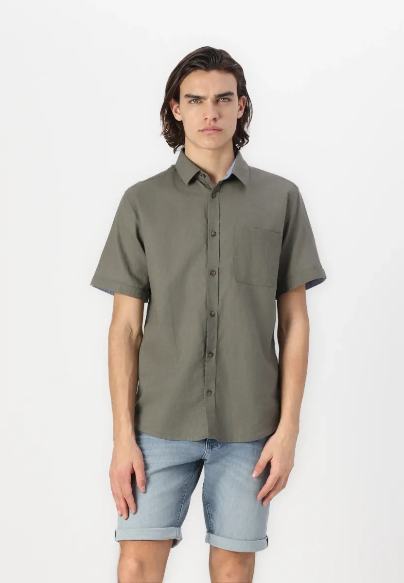 Hemd - smokey olive green
