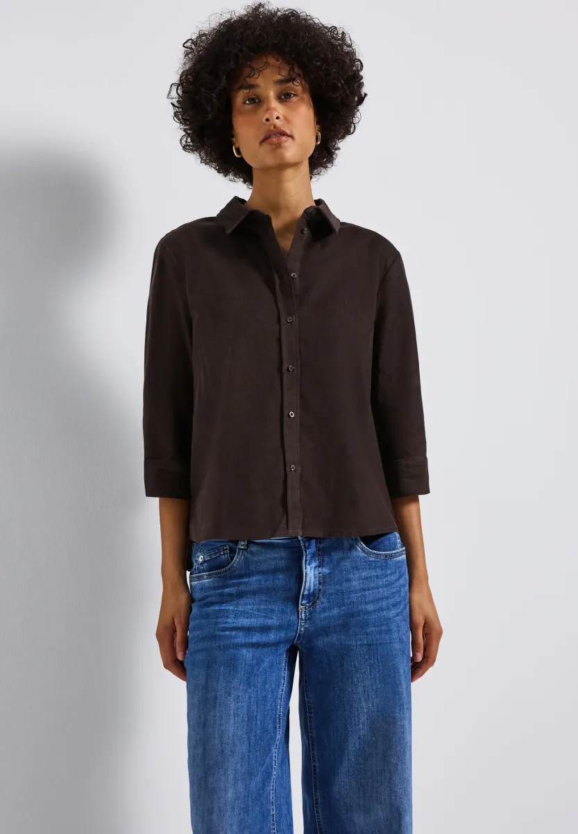 Hemdbluse - braun