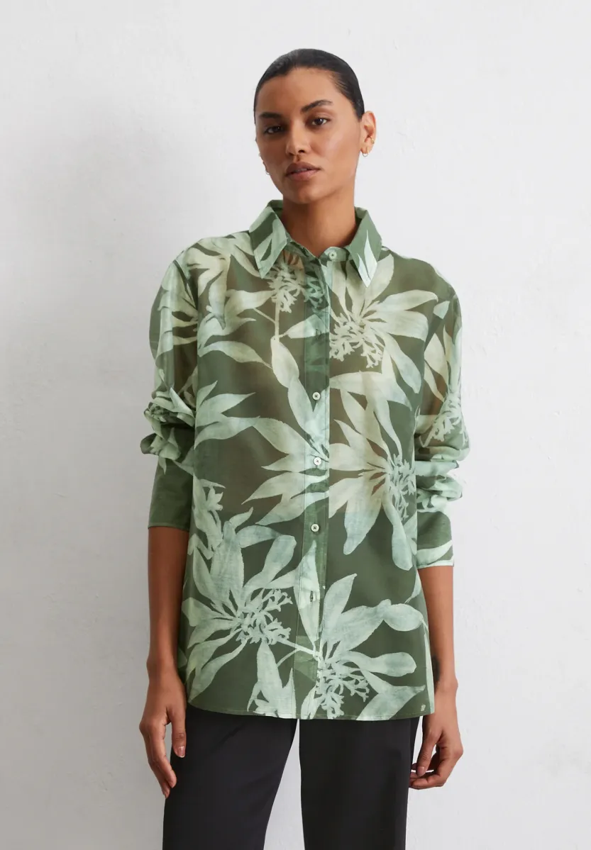 Hemdbluse - multi forest moss