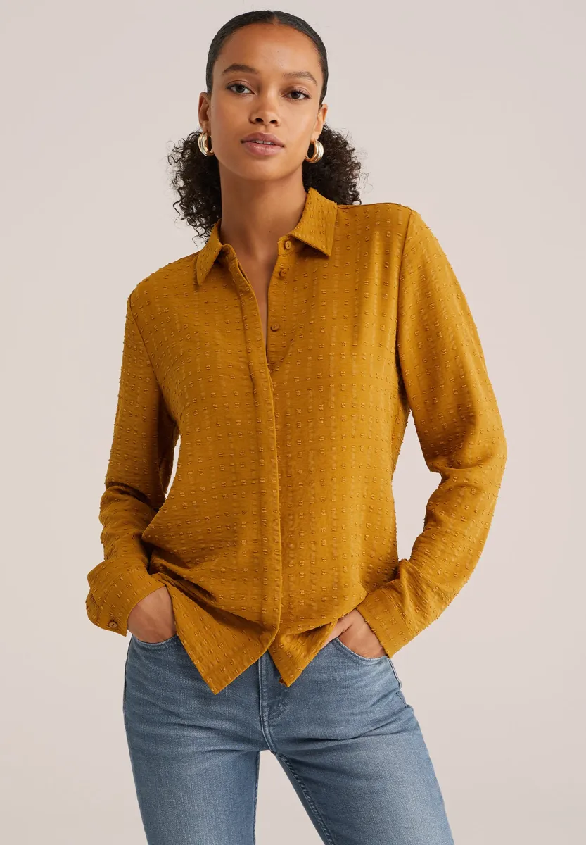 Hemdbluse - mustard yellow