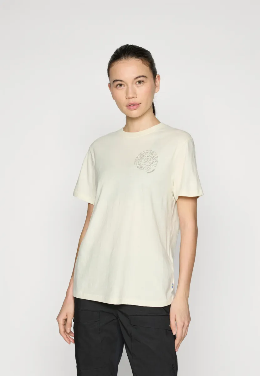 HEMP BLEND OUT HERE T-SHIRT W - T-Shirt print - chalk white