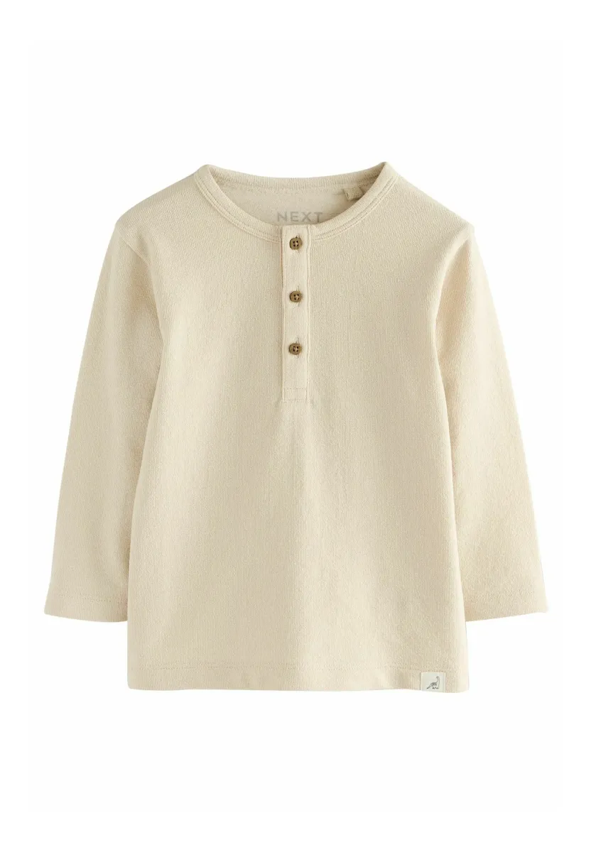 HENLEY NECK STANDARD - Langarmshirt - stone