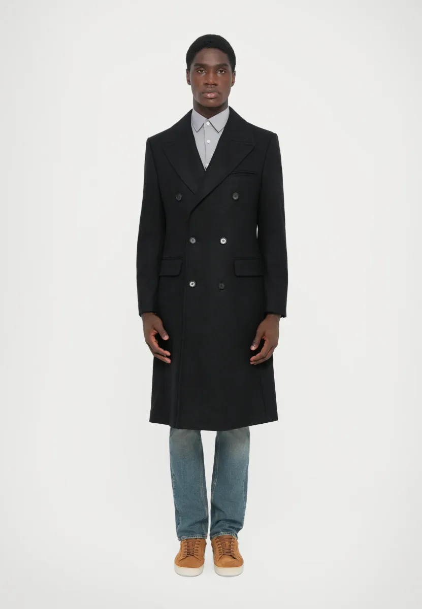 HENNRI - Klassischer Mantel - black