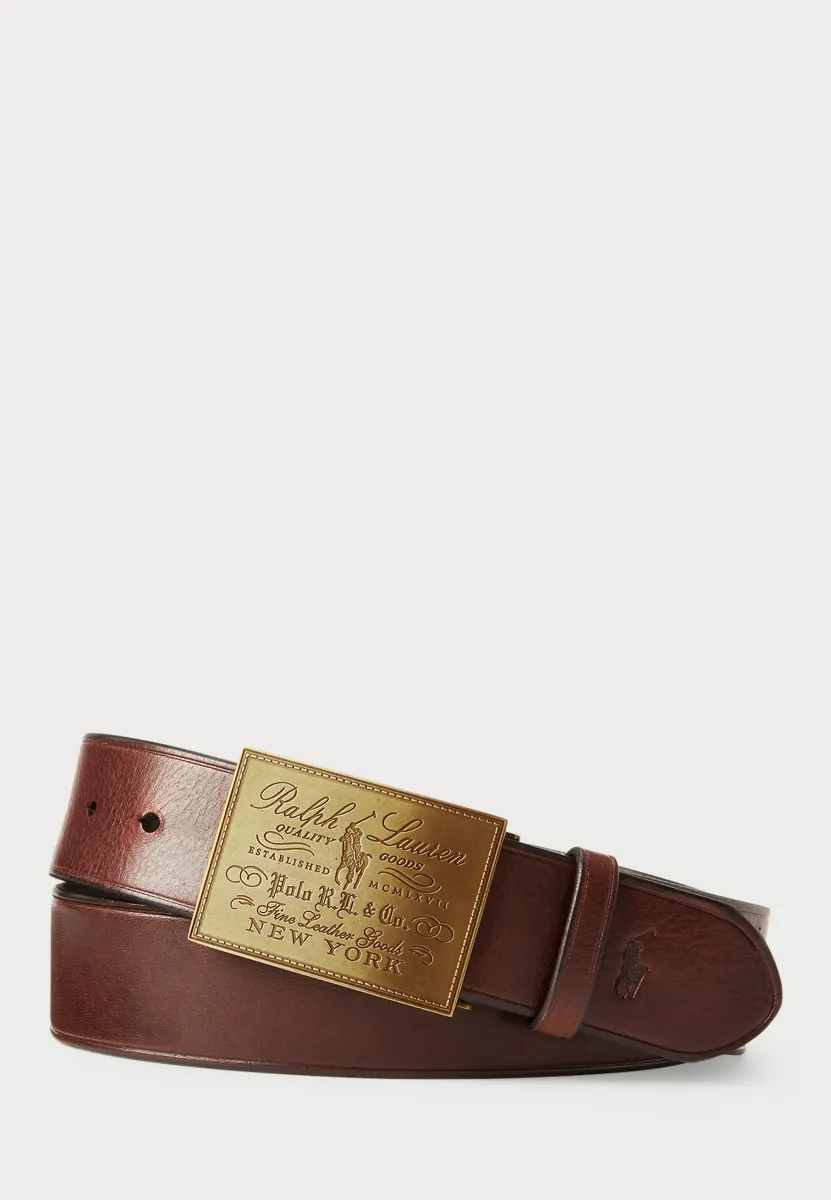 HERITAGE PLAQUE BUCKLE BELT - Gürtel - brown