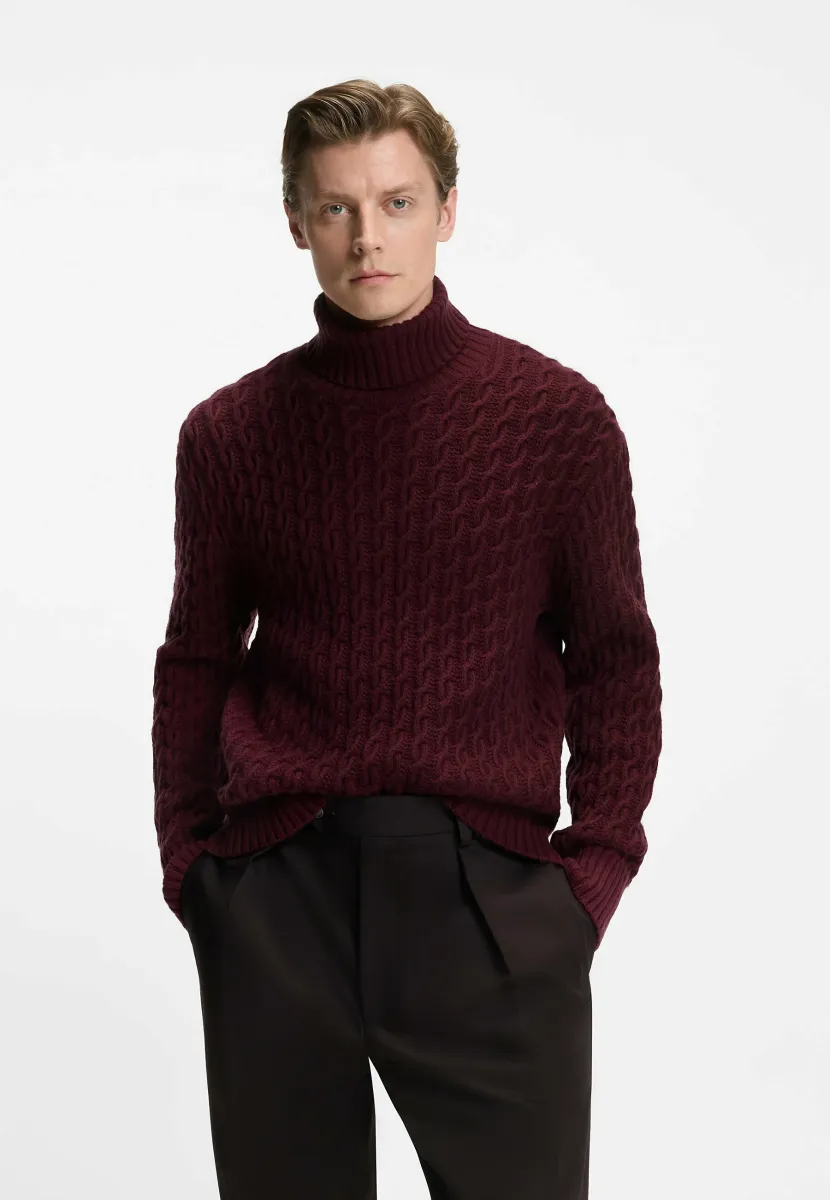 HERRERO - Strickpullover - dark red six