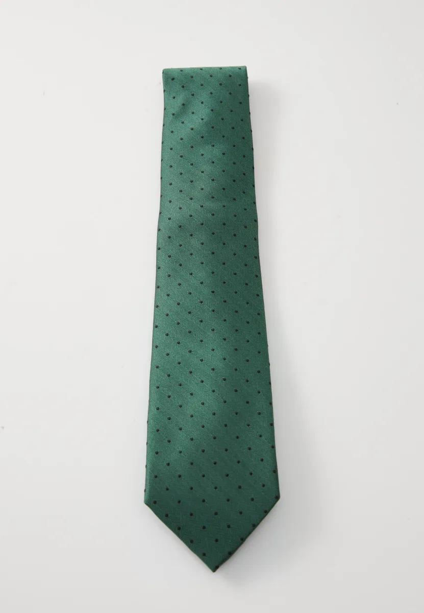 HERRINGBONE DOT TIE - Krawatte - green