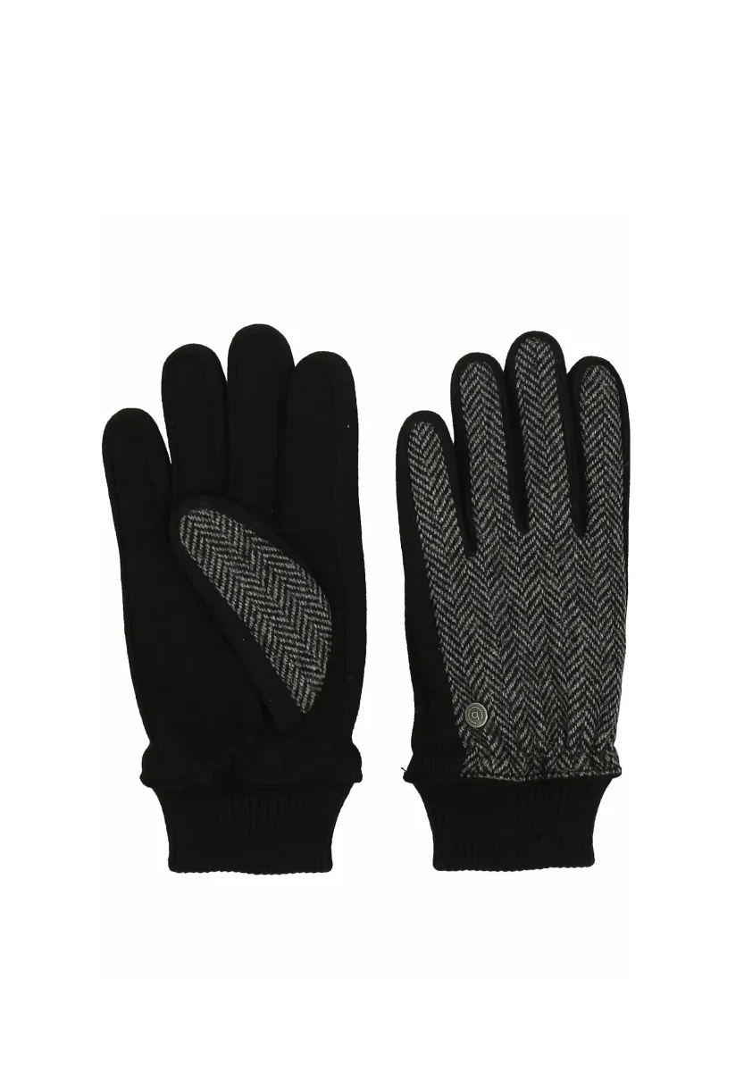 HERRINGBONE - Fingerhandschuh - black