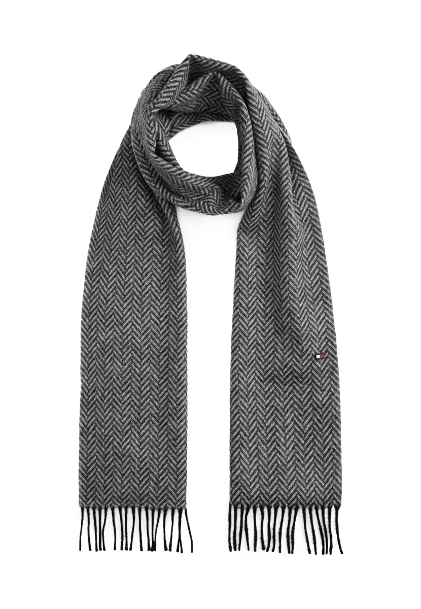 HERRINGBONE SCARF UNISEX - Schal - grey