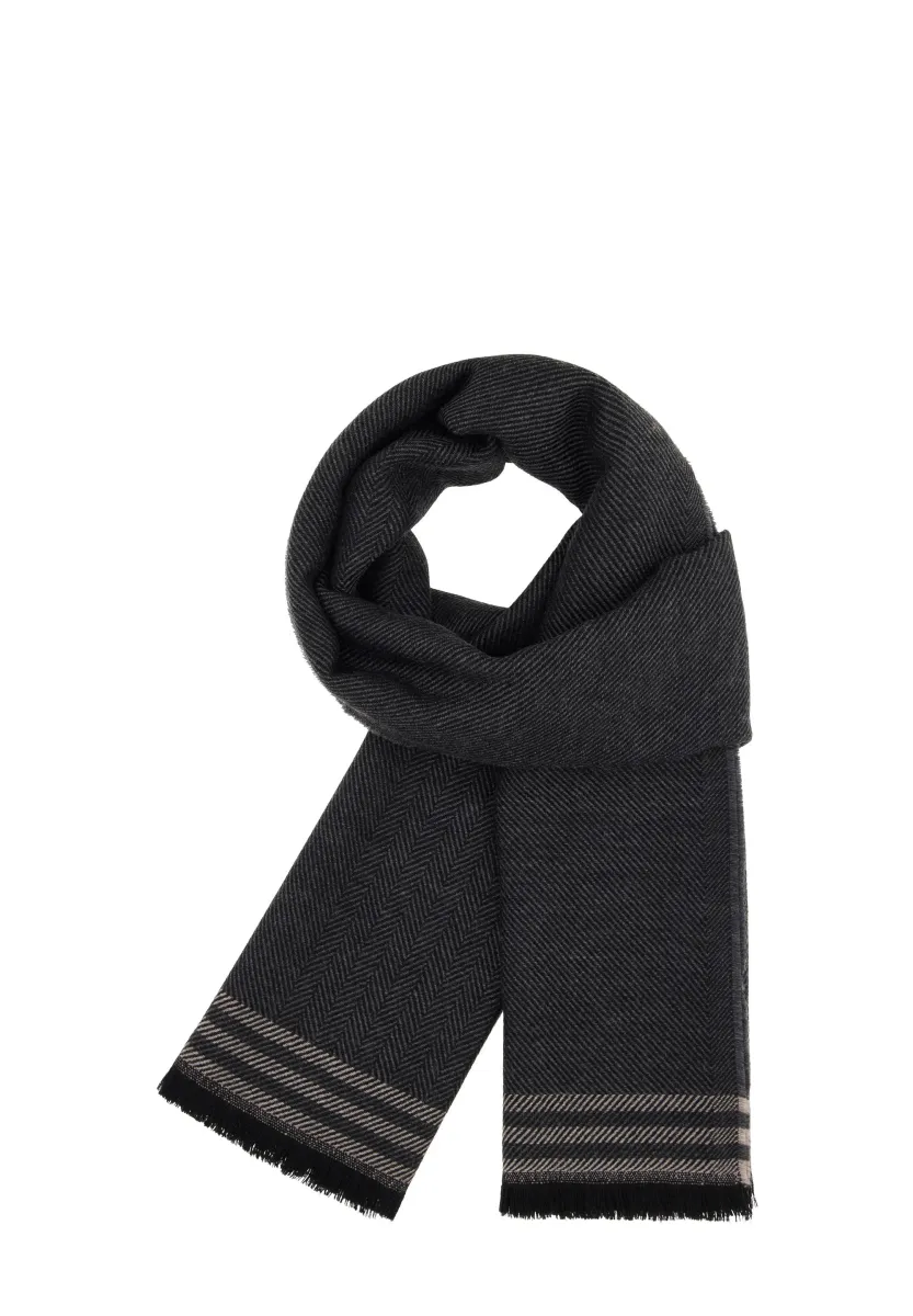HERRINGBONE - Schal - black