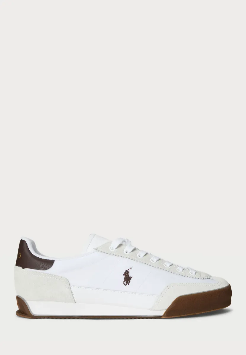 HESTER SUEDE & CANVAS SNEAKER UNISEX - Sneaker low - white/dark brown