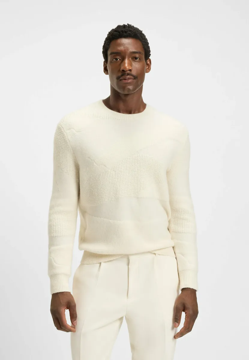 HIDOLE - Strickpullover - open white eleven