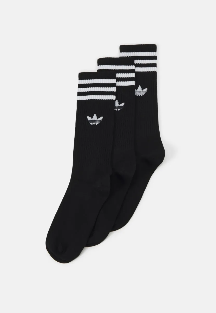 HIGH CREW SOCK UNISEX 3 PACK - Socken - black