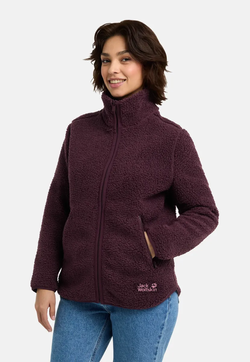 HIGH CURL - Fleecejacke - amaranth