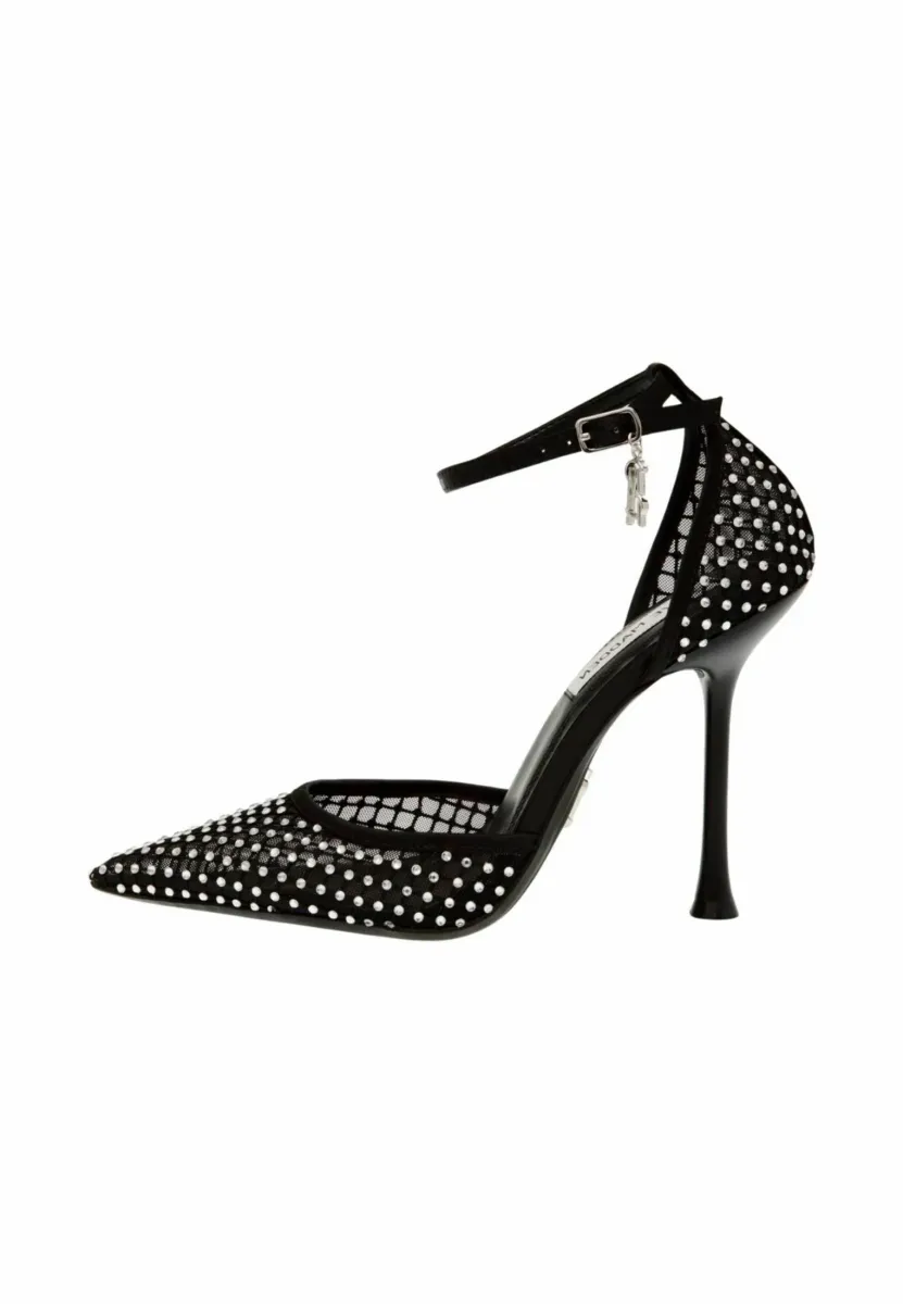 High Heel Pumps - black mesh e