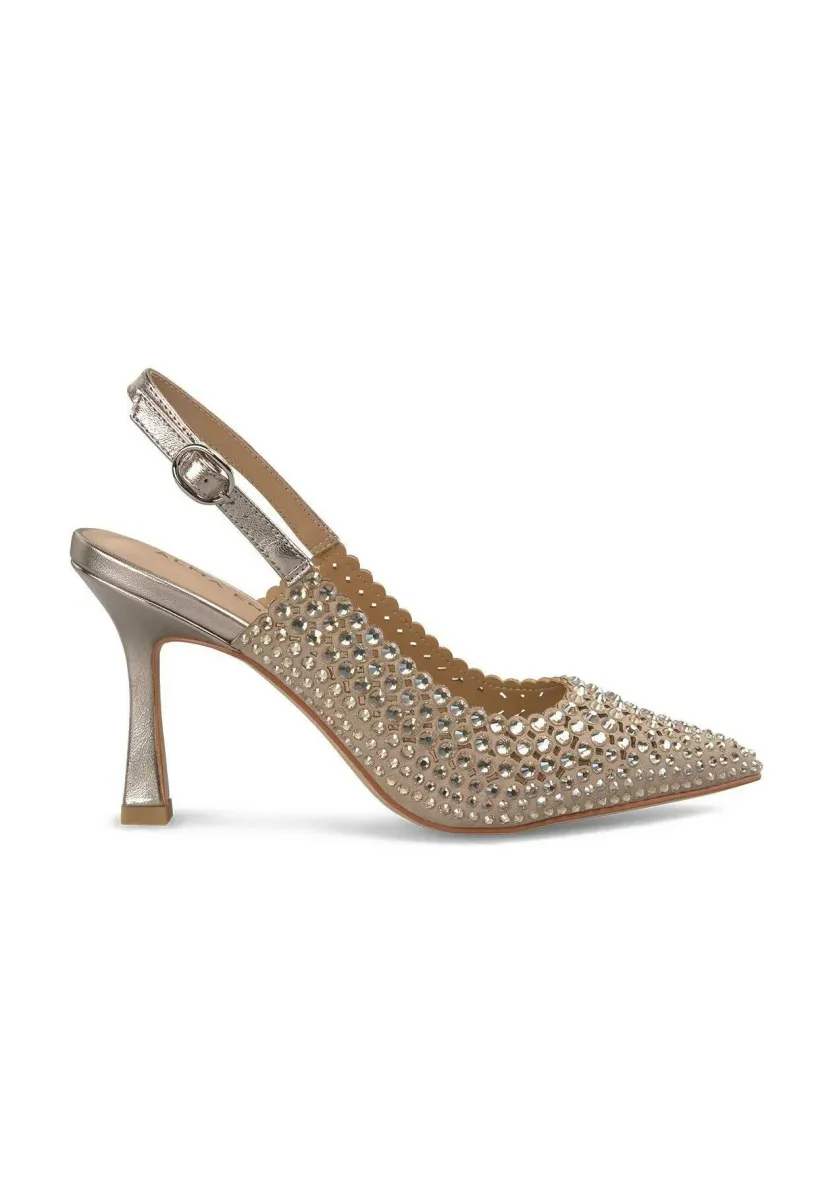 High Heel Pumps - bronze