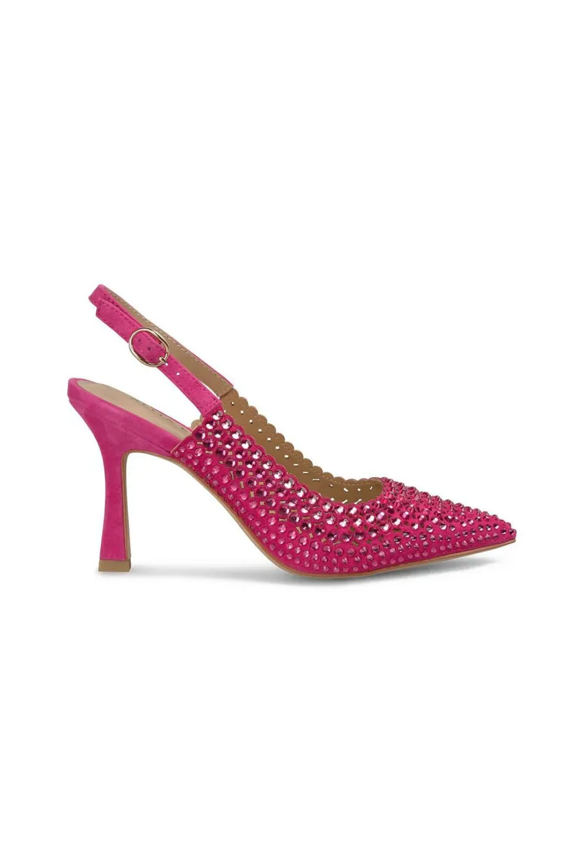 High Heel Pumps - Marbled fuchsia